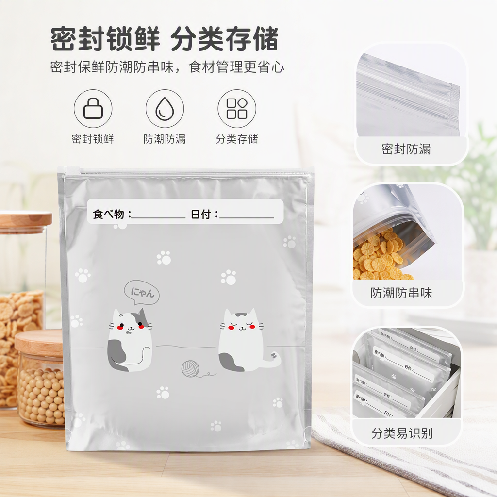 【CL】25Q4#017  食品级密封保鲜袋果蔬收纳袋密食袋食品袋储存袋家庭厨房用品