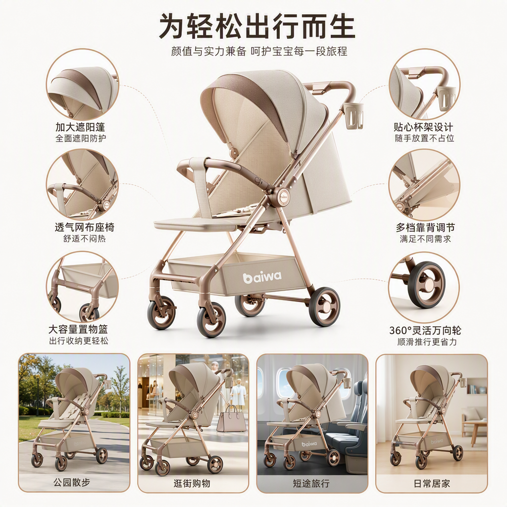 عربة دفع أطفال متعددة الأغراض، 26Q3#6526L Specification image