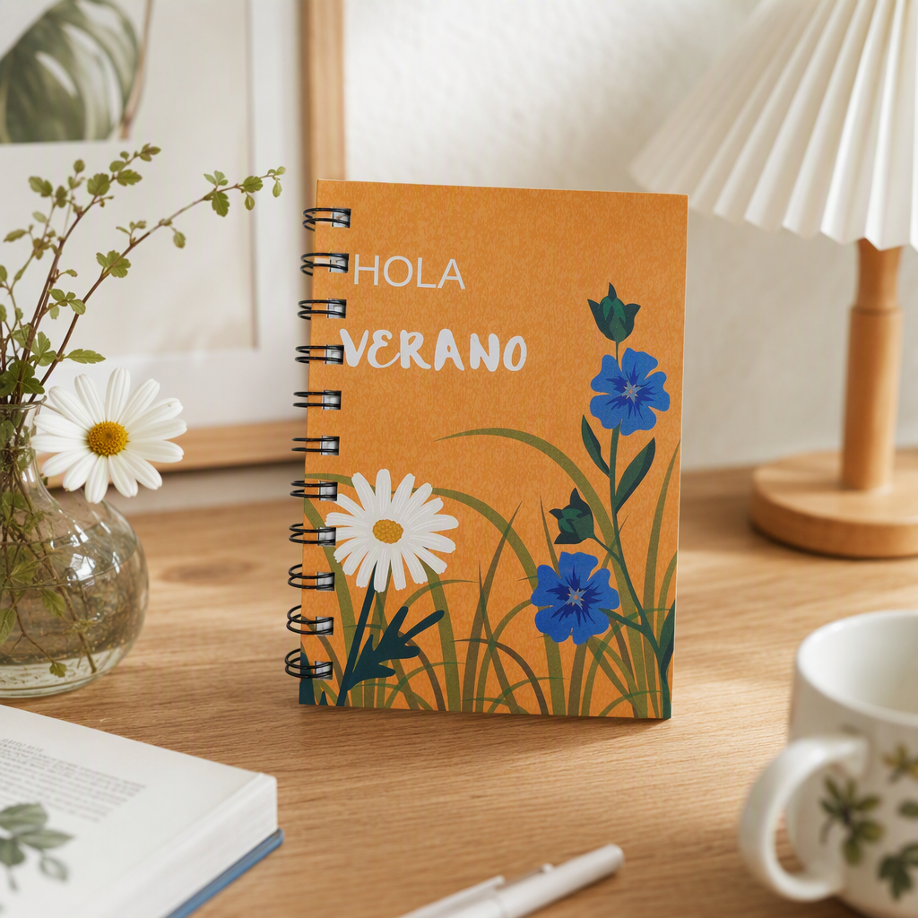 Donghu Paper Products A6HOLA VERANO Small Daisy Coil Summer Flower Ins-style Notebook details Picture