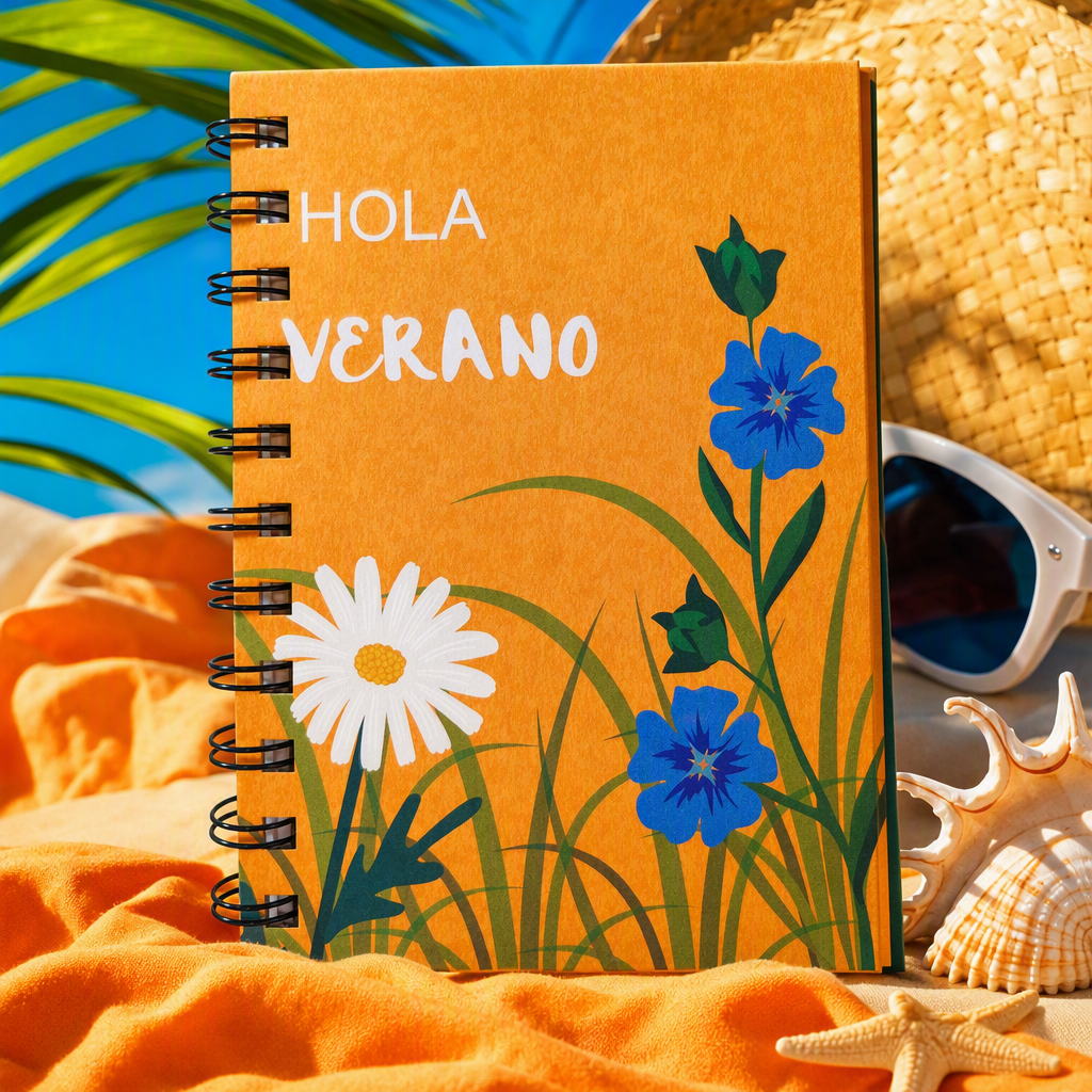 Donghu Paper Products A6HOLA VERANO Small Daisy Coil Summer Flower Ins-style Notebook Specification image