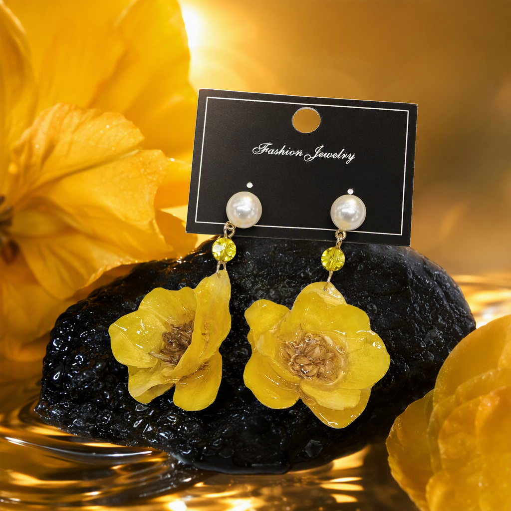 Moda vintage golden flower orejeras simple y elegante temperamento pendientes para mujeres accesorios tendencia versátil Specification image