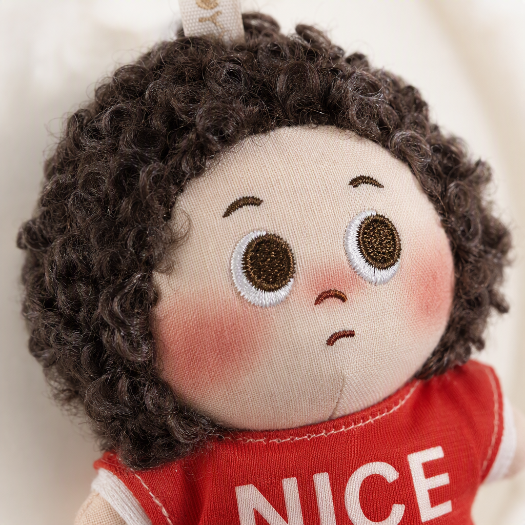Set juguete de peluche cabeza explosiva bolsa de escuela llavero colgante adorable muñeca de dibujos animados bondadoso comercio exterior al por mayor seis color rizado muñeca de peluche almohada linda juguete de peluche regalo para niños colección estilo Item Picture
