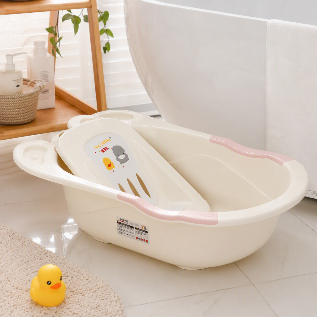 【CL】 26Q3#0505 meter white folding baby bathtub, baby bath basin, children's bath products, portable and foldable design details Picture
