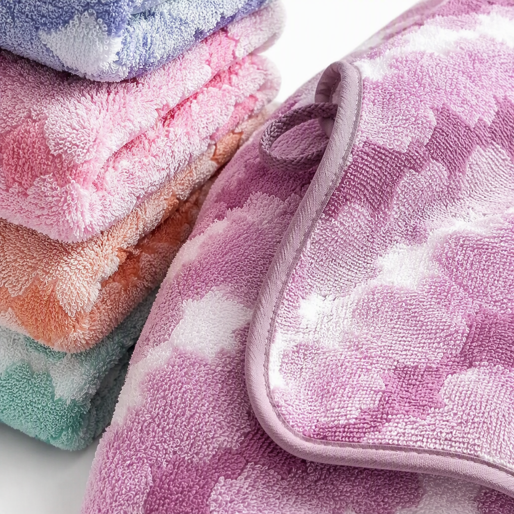 Colorful striped absorbent towel, soft and comfortable for home use, travel, bath towel, quick-drying hand towel. Colorful striped design Application Scenario