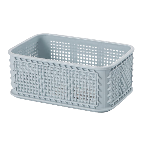【CL】26Q3#5002 light grey hand-held plastic storage basket, multi-functional storage basket, home organization and storage box, made of bamboo, simple and practical Application Scenario