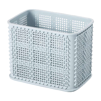 【CL】26Q3#5003 Light gray hollowed-out plastic storage basket, hand-held vegetable basket, multi-functional storage box, bamboo storage basket, plastic basket, organizing box Application Scenario