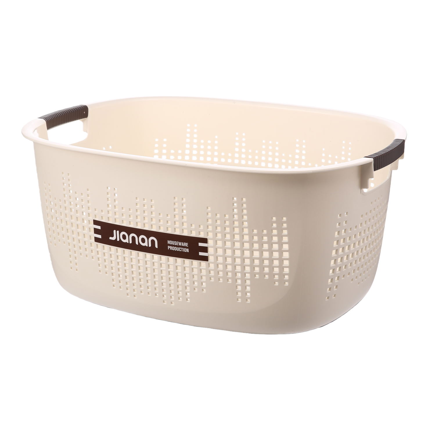 【CL】 26Q3#5037 meters White perforated hand-held plastic storage basket, multi-functional vegetable basket, bamboo storage basket, organizing box, household storage basket Application Scenario