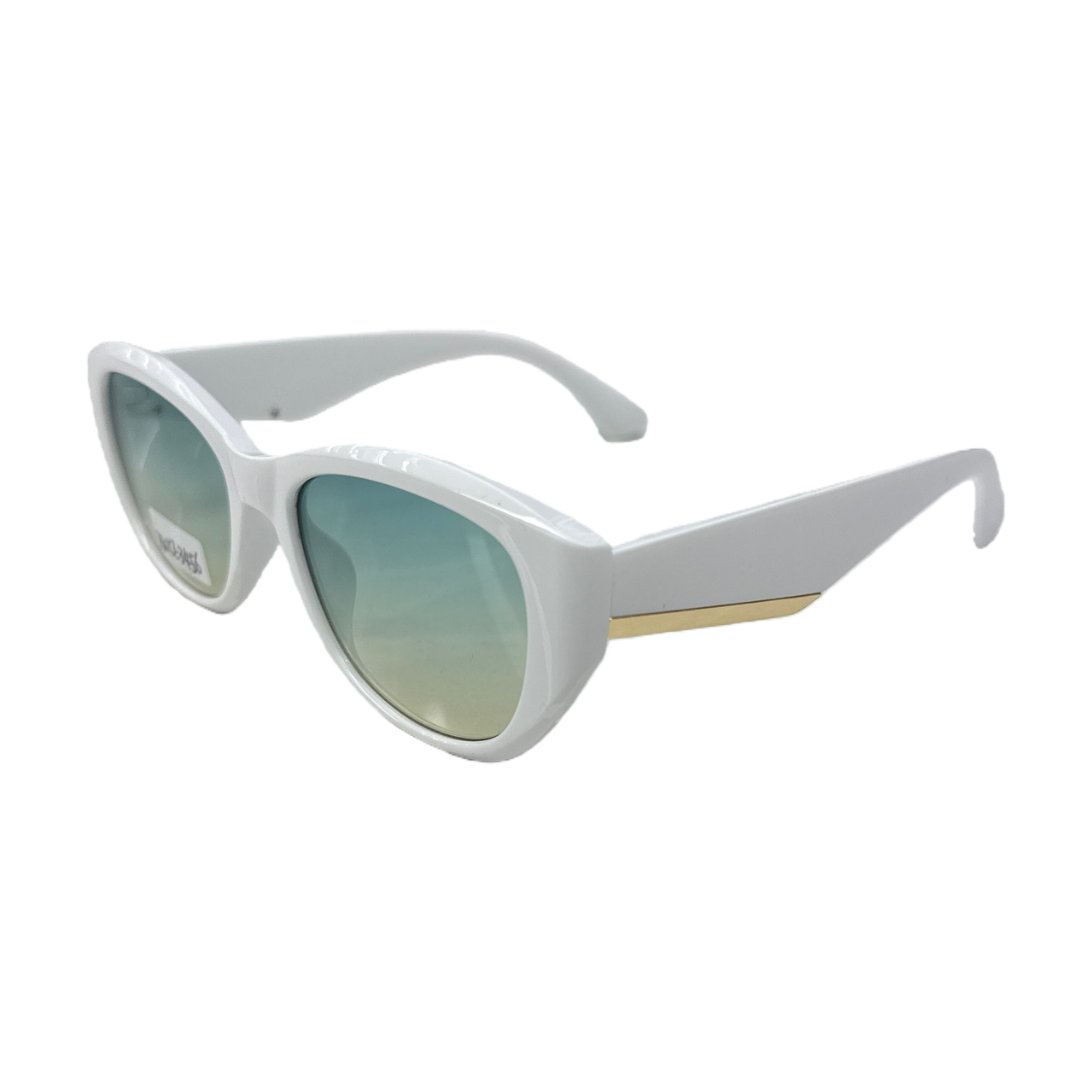 Fashionable white cat-eye sunglasses, UV-blocking polarized sunglasses, trendy and versatile sunglasses for women Item Picture