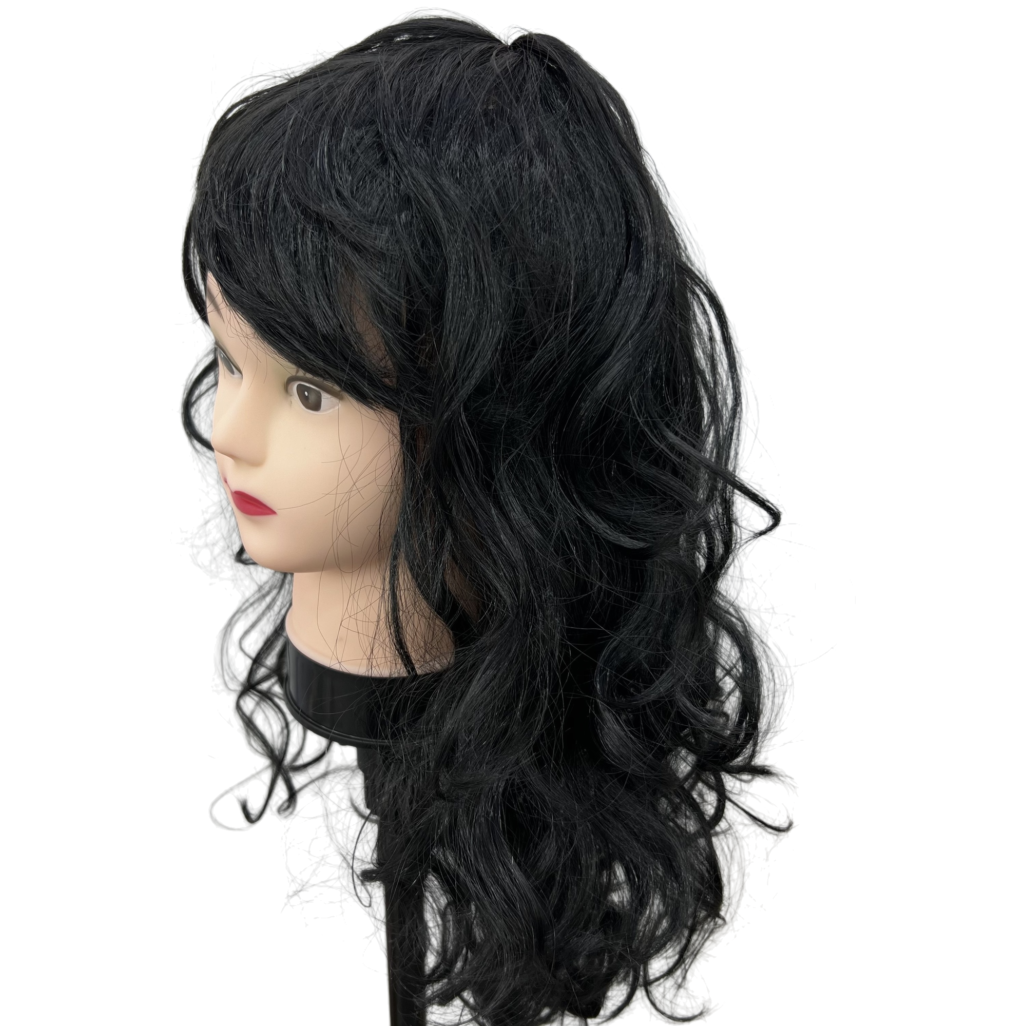 الشعر المستعار الأسود المجعد، الشكل الطبيعي، عرض عارضة الشعر Item Picture