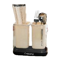 【CL】26Q1#6862 plastic tabletop partition 筷笼 chopstick storage box kitchenware simple and practical Application Scenario