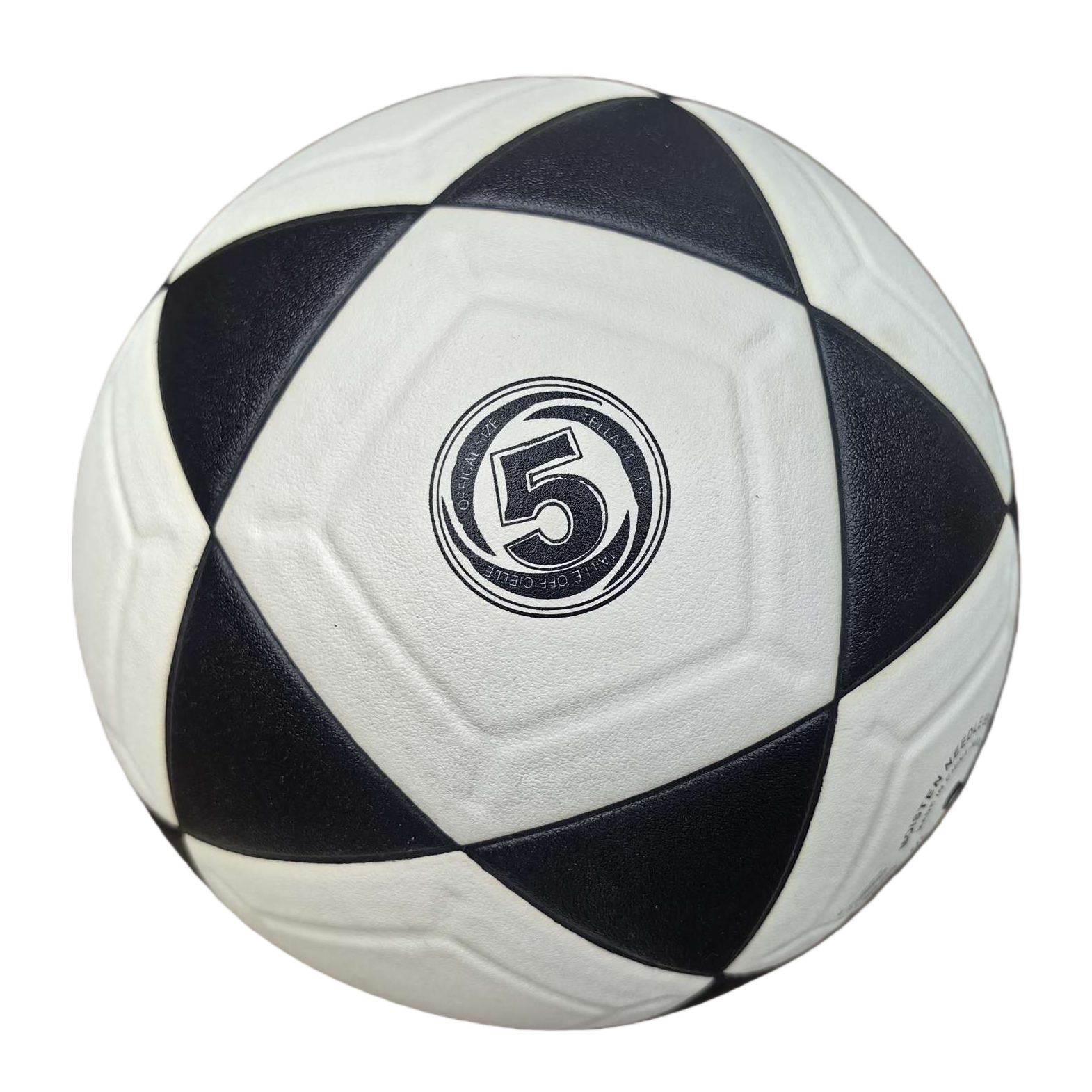 Professional No. 5 PU football training black and white striped match football, wear-resistant and anti-slip standard size Item Picture