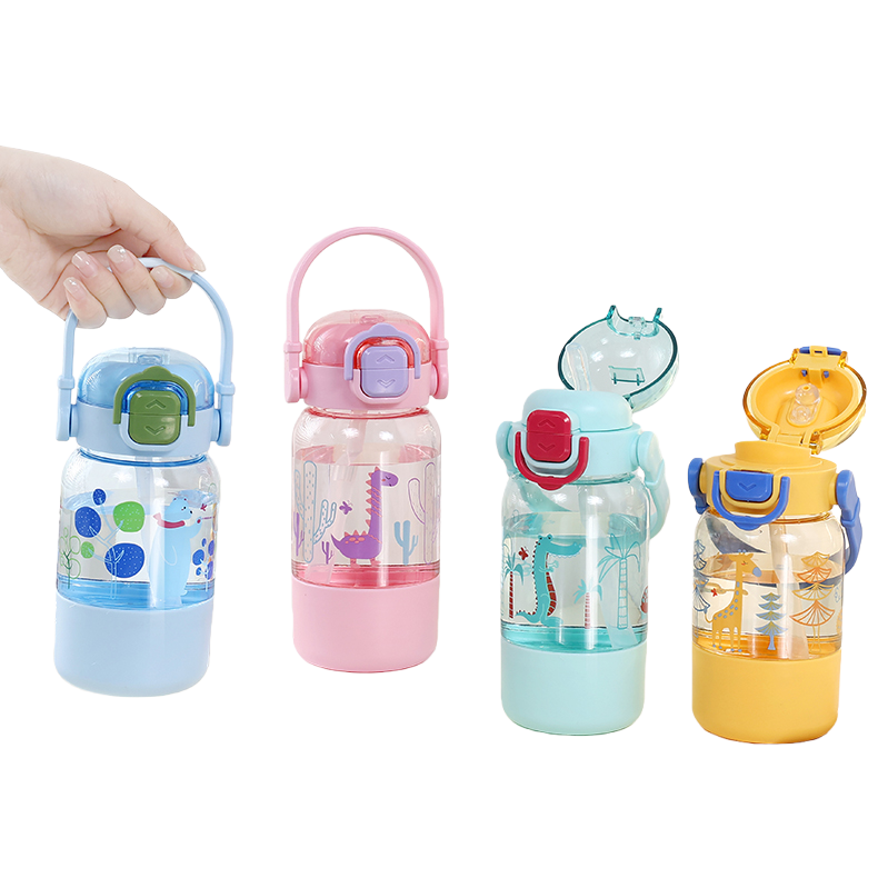[OSEO] 26Q3#XBD-2048 cute niños doble beber taza de agua de plástico portátil beber taza diseño a prueba de fugas colorido pic 5