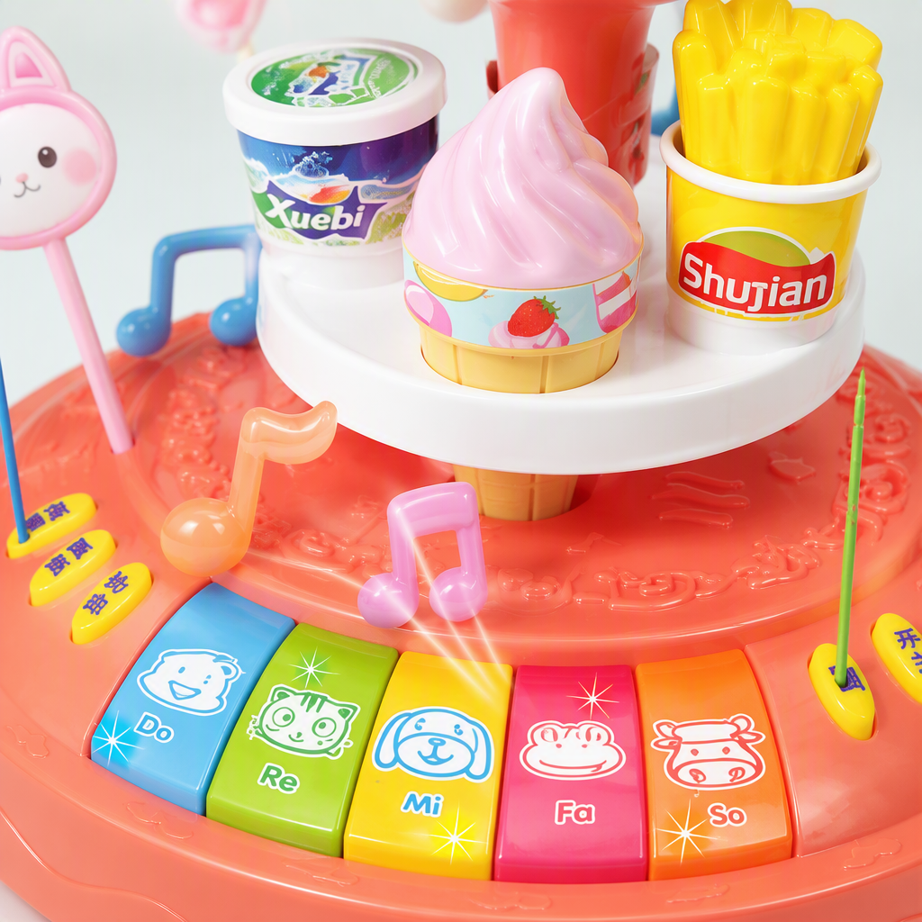 Colorful ice cream-shaped toy table, children's fun assembly creative toys, early childhood education and intelligence toy table Application Scenario