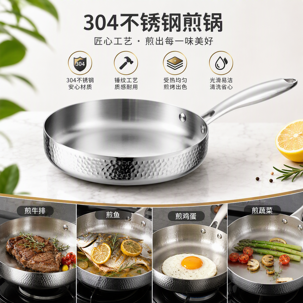 Multi-functional non-stick frying pan, household frying pan, soup pot, kitchenware, daily necessities, kitchen essential HRS1105-8