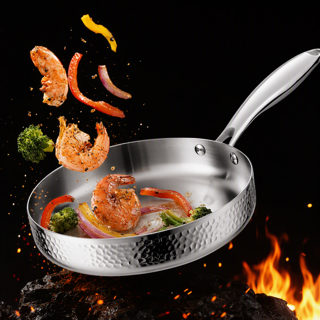 Multi-functional non-stick frying pan, household frying pan, soup pot, kitchenware, daily necessities, kitchen essential HRS1105-8 Application Scenario