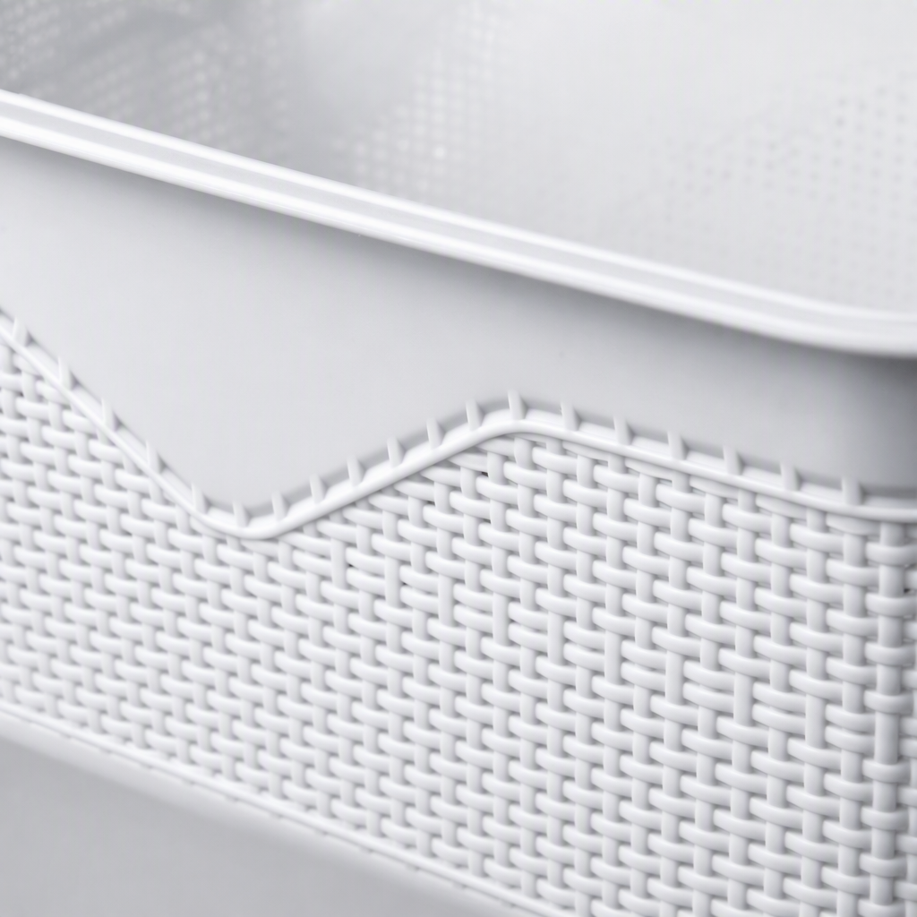 [CL] 26Q3#5008 cestas de almacenamiento de mano de plástico gris claro multifuncional cestas de almacenamiento caseras cajas de almacenamiento de bambú cestas de plástico cestas de almacenamiento Specification image