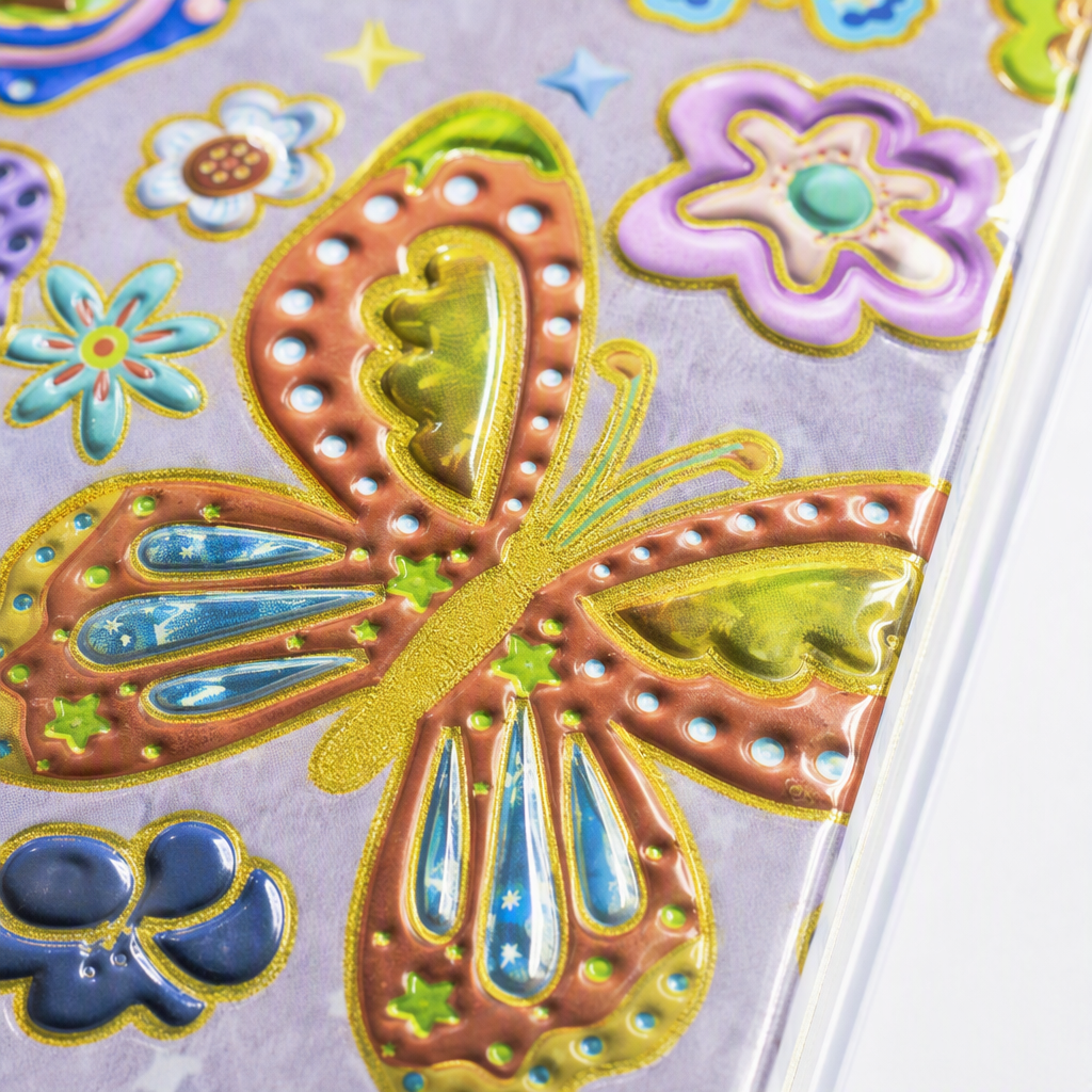 Colorful butterfly and flower pattern creative notebooks, student notepads, office notebooks, and account books join hands Application Scenario