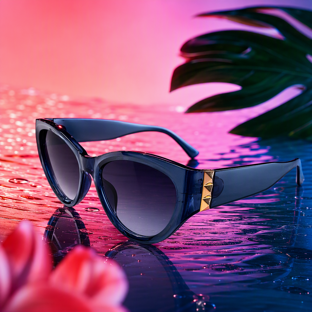 Fashionable dark grey cat-eye sunglasses, polarized and UV-resistant for women, trendy and versatile sunglasses for women Specification image