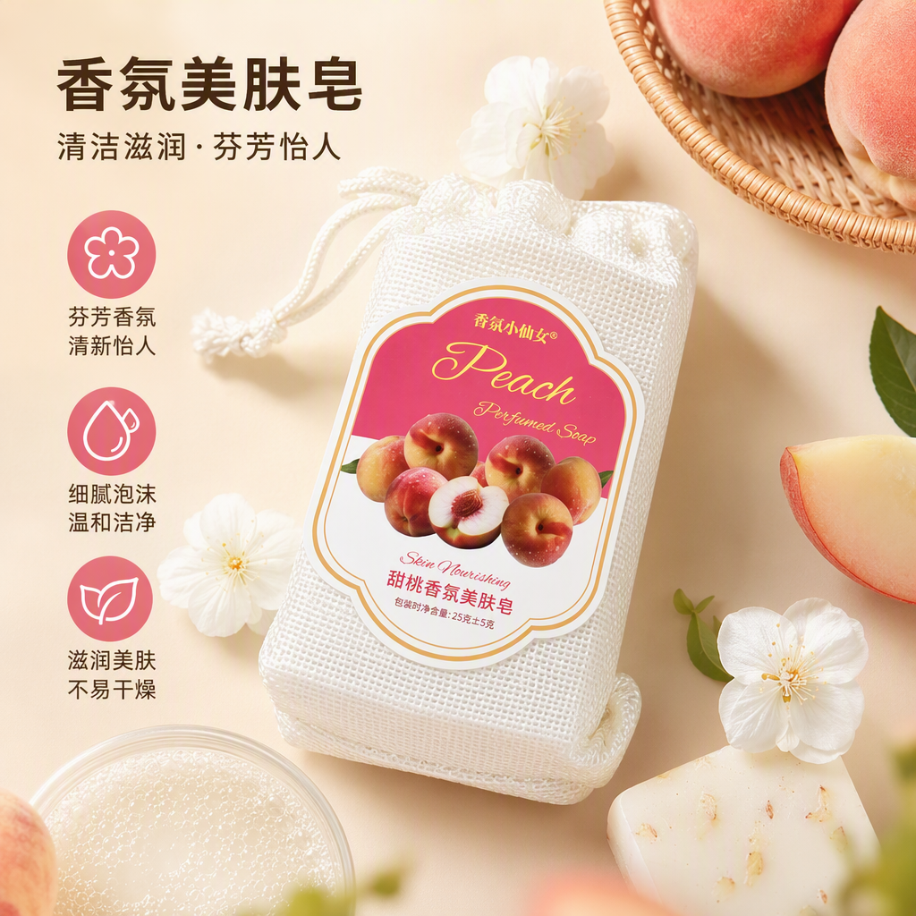 252g Fruit Series Scented Beauty soap Handmade Soap Long-lasting Fragrance Moisturizing Cleansing SOAP Application Scenario