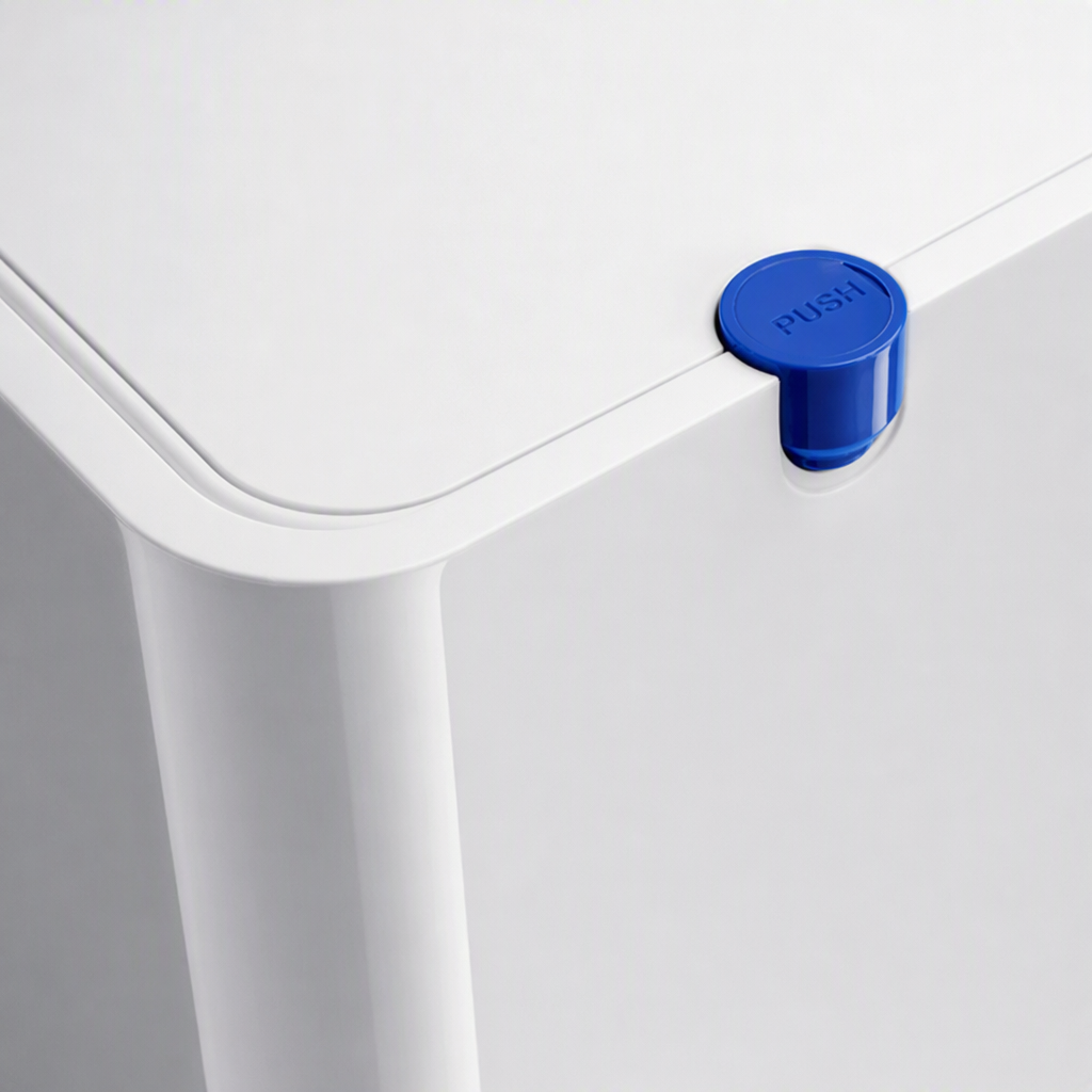 【CL】26Q3#3602 White square environmental sanitation and medical smart trash can, environmental sanitation bucket container, household environmental sanitation trash can Specification image