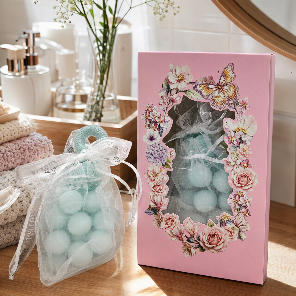 Cross-border bestseller 200g Grape bunch Handmade soap, Half Mu Flower Field Fresh Floral Fragrance with gift box, bubblenet souvenir SOAP details Picture