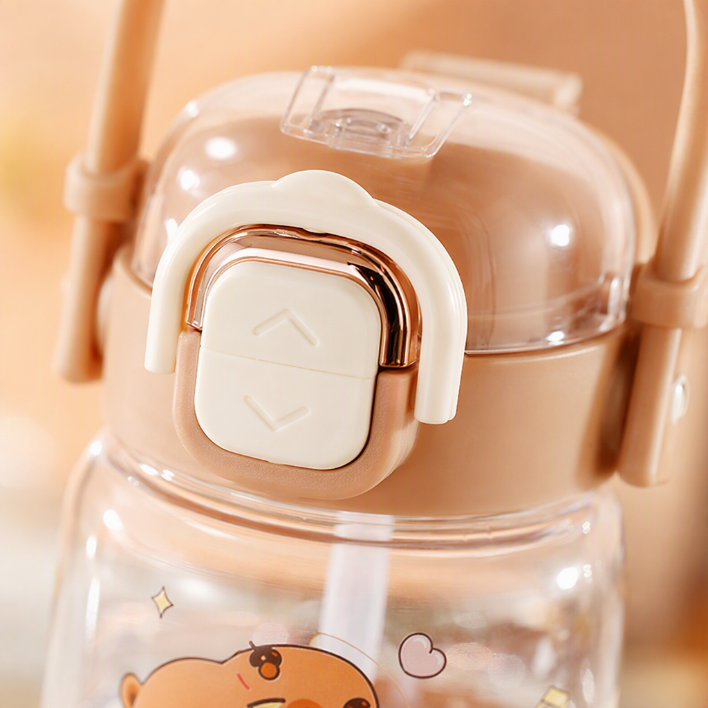 [OSEO] 26Q1#1017 tazas de plástico coloridas creativas kapibara doble bebida taza anti-caliente taza de café taza de té taza de agua para estudiantes Specification image