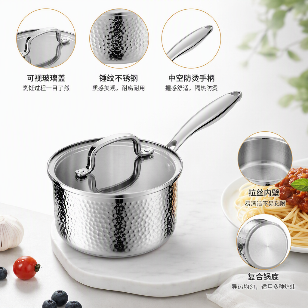 Multi-functional non-stick wok, household soup and fryer, kitchenware, durable and heat-resistant cookware HRS1105-2 details Picture