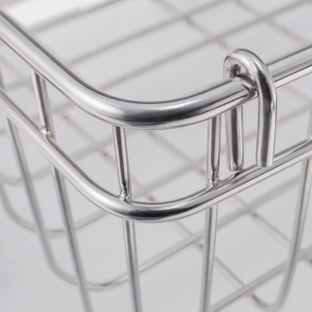 Multi-functional metal grid basket storage basket, home organizing and storage basket, French fries basket, storage basket Application Scenario
