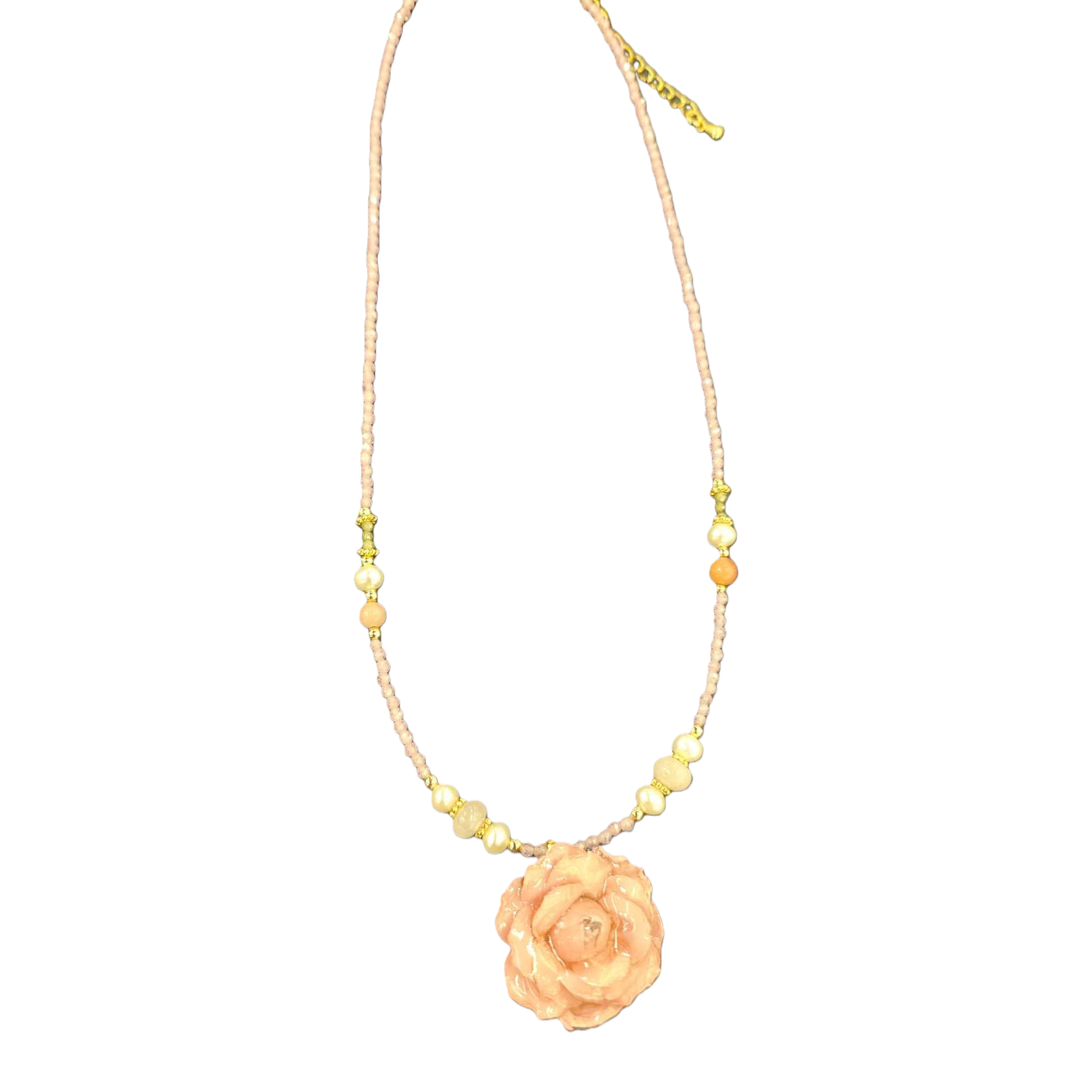 Rosa rosa flor colgante collar moda elegante lady accesorios regalo para novia regalo de cumpleaños Item Picture
