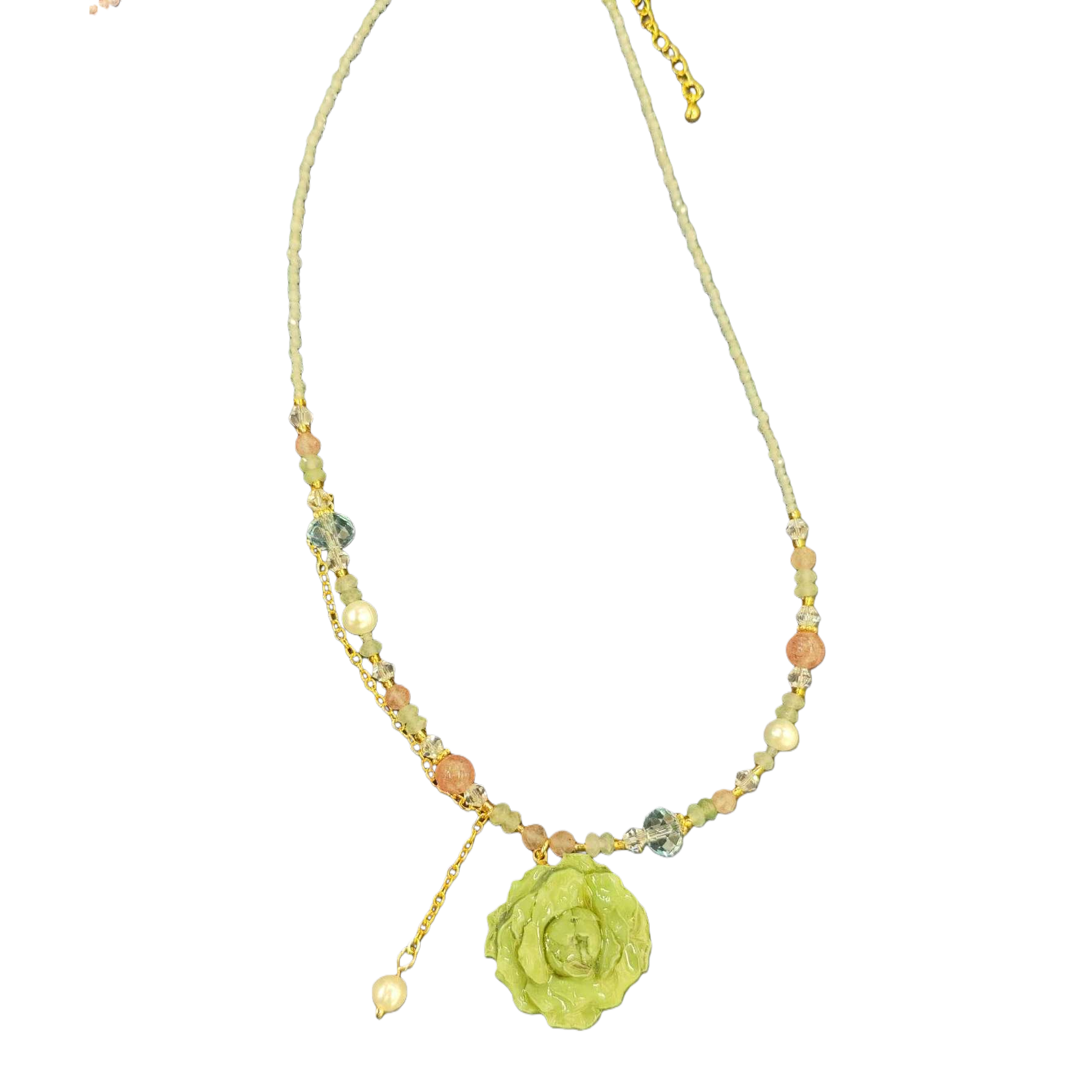 Moda verde flor colgante collar mujer versión coreana simple y versátil tendencia accesorios regalos Item Picture
