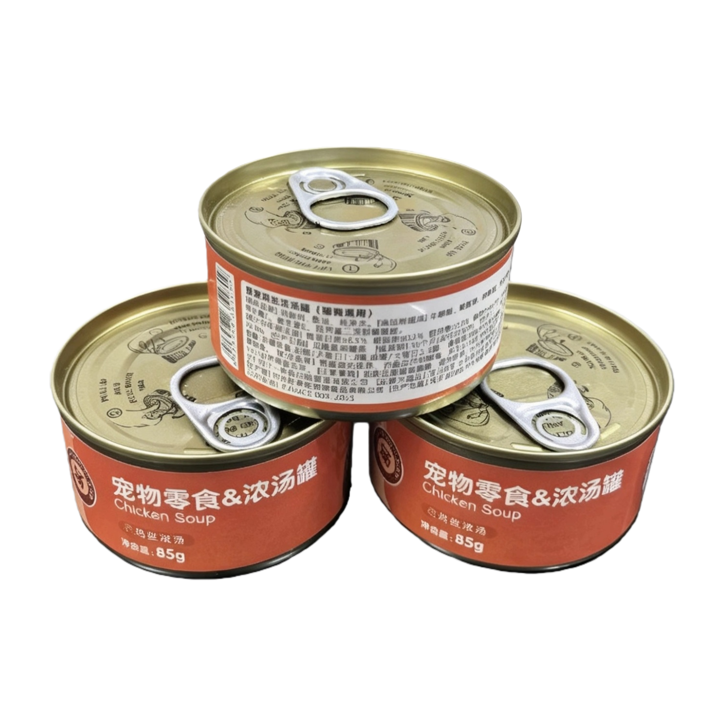 Full-price main food cat canned food 85g, nutritious and hydrating mousse chicken, universal cat snack canned food cat strips for kittens Item Picture