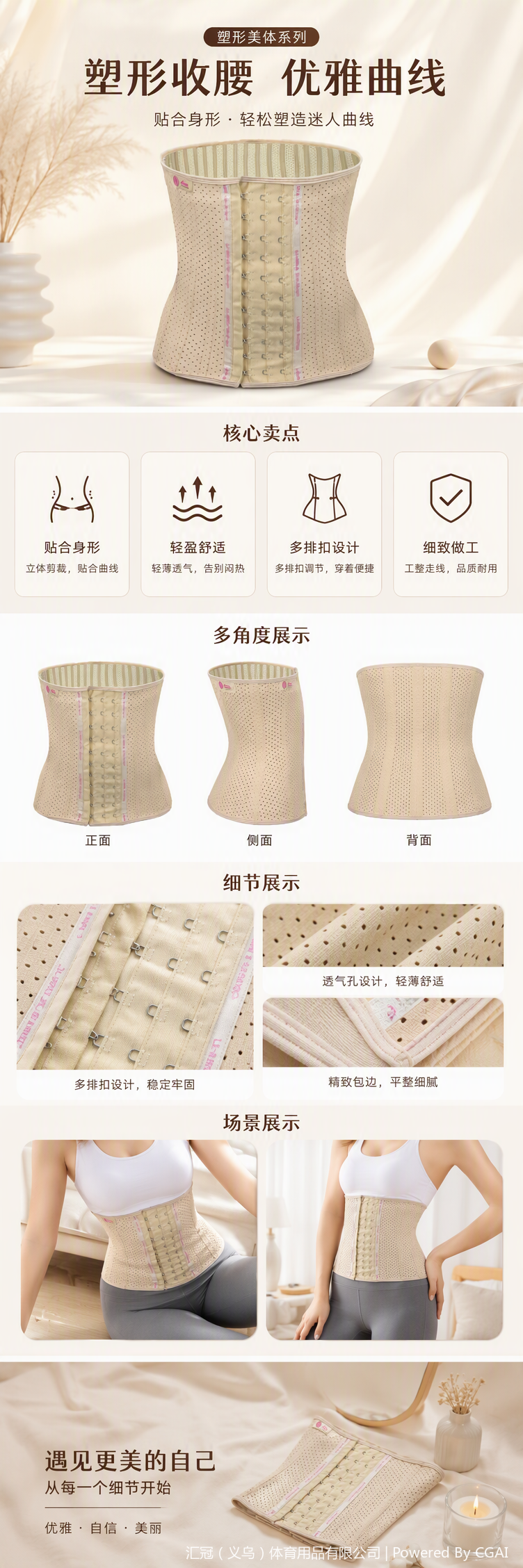 LDEP197-2塑身收腹收腰带塑形束腹腰部塑身带详情1