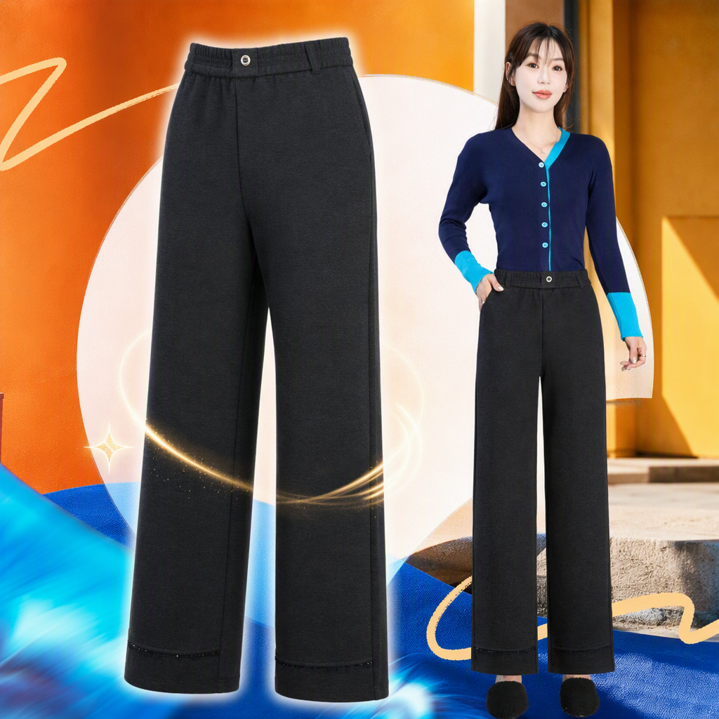 بنطلون ترفيهي فضفاض، سراويل طويلة طويلة الأرجل طويلة Specification image