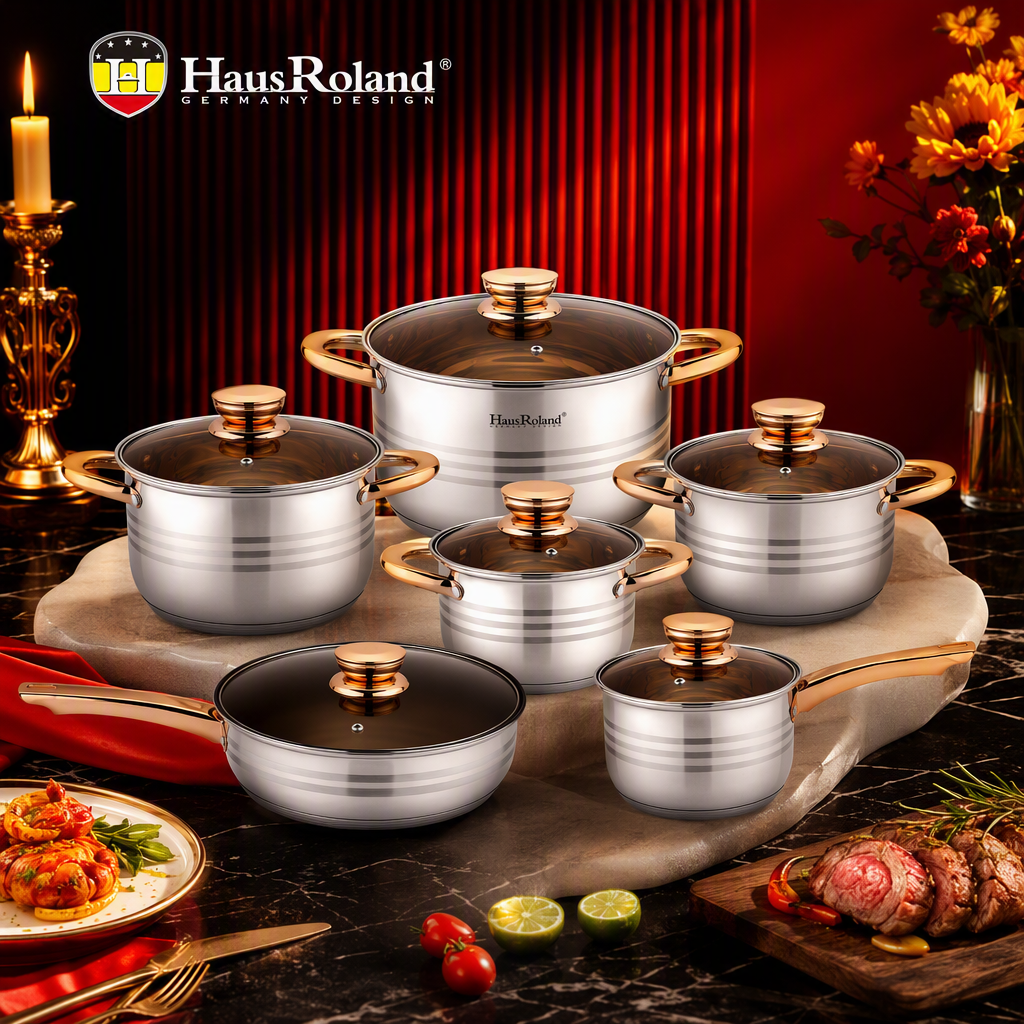 Multi-functional kitchen cookware set, home soup and stir-frying pot combination, durable and practical, daily essential HR172-1 Application Scenario