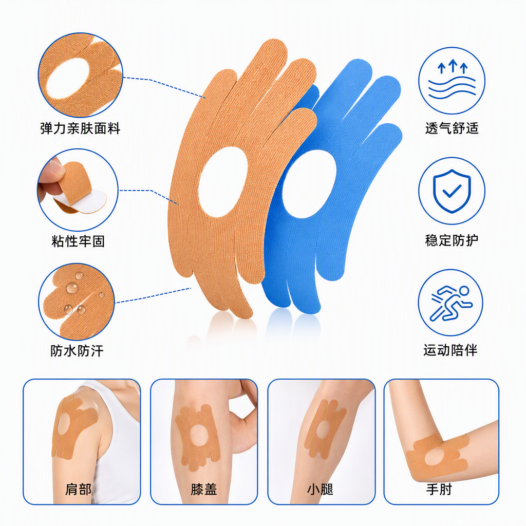 LQAL105膝部肌内效布贴详情2