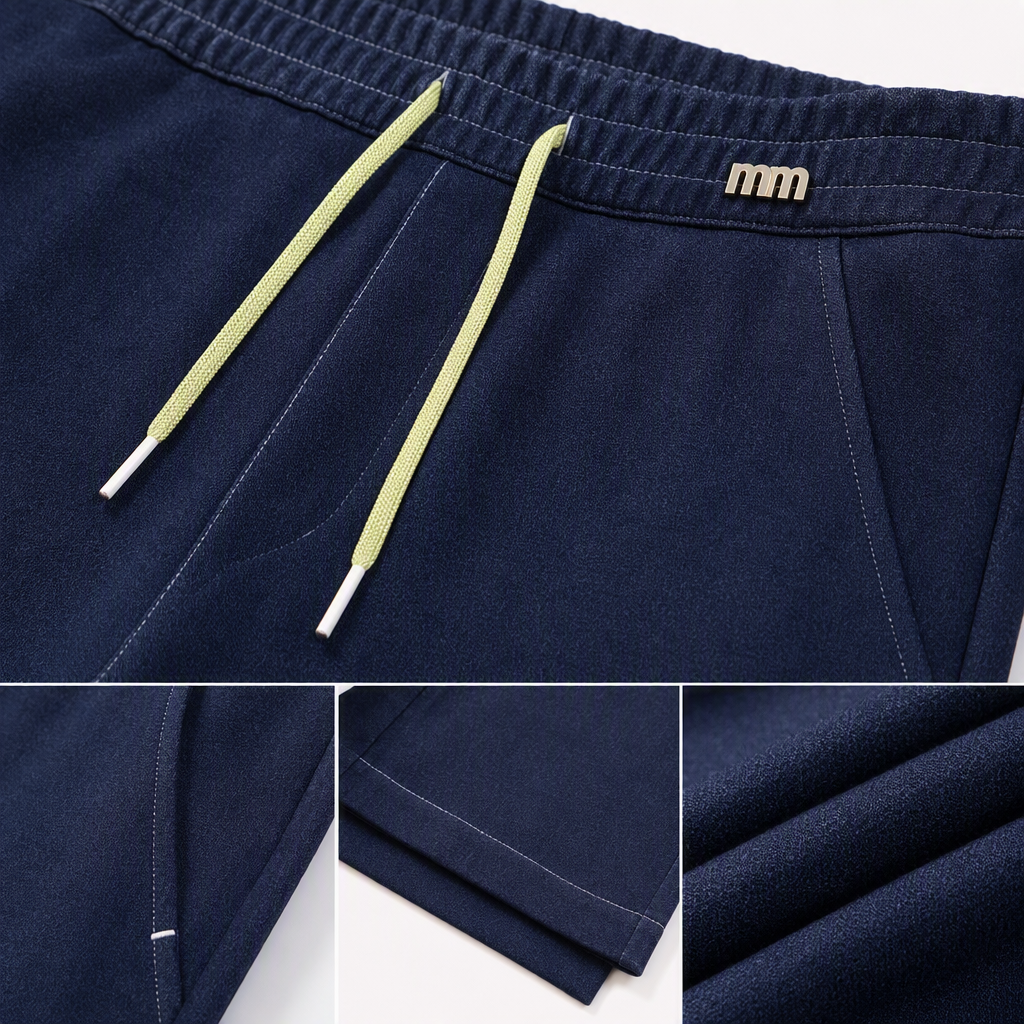 Moda versátil slim fit recto holgado pantalones casuales azul oscuro tendencia nueva llegada Application Scenario