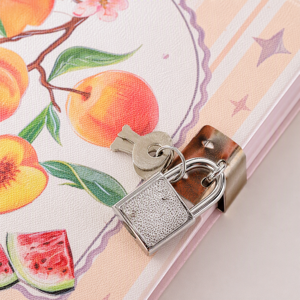 Colorido tema de frutas con cerradura organizador portátil para estudiantes oficina creativa libro de mano lindo libro Application Scenario