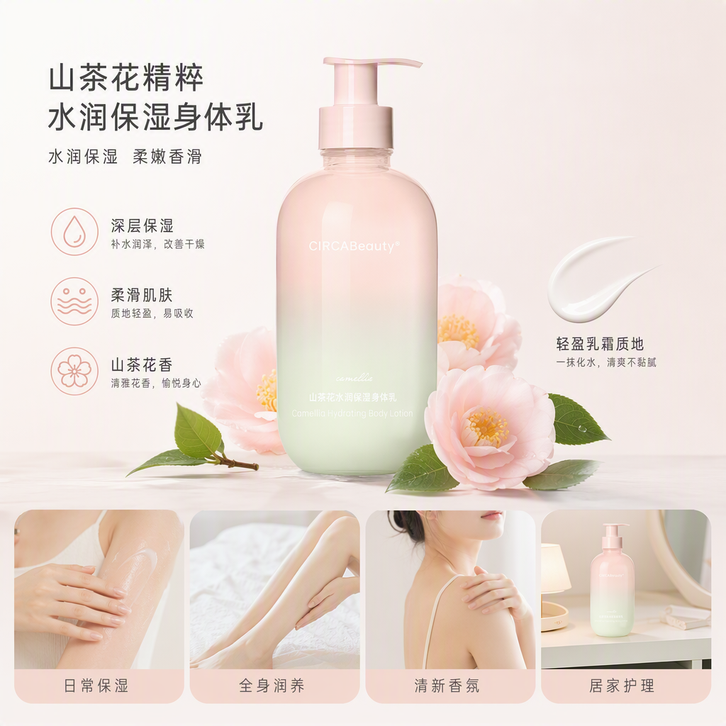 Crema corporal hidratante y hidratante scar camelia 300ml