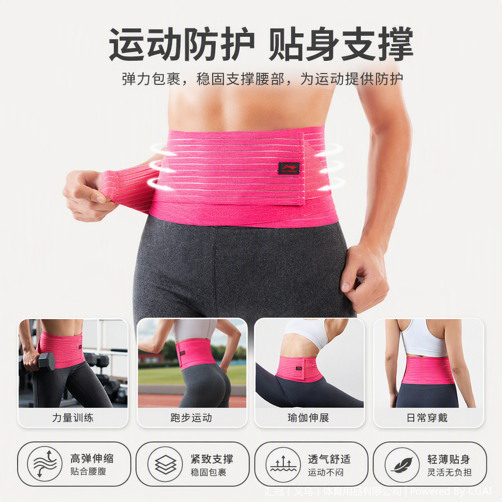 LQAH179 177专业运动护腰带加压透气弹簧支撑详情1