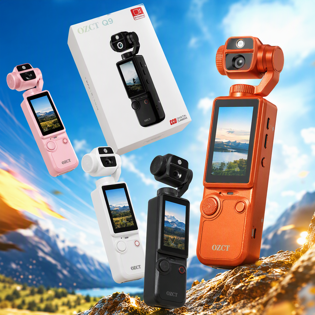 Multi-functional color handheld pan-tilt camera, high-definition video recording, selfie, live streaming, stable anti-shake portable device Specification image