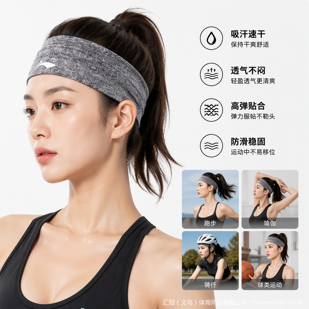 LQAL360运动护具头带吸汗透气运动头巾详情1