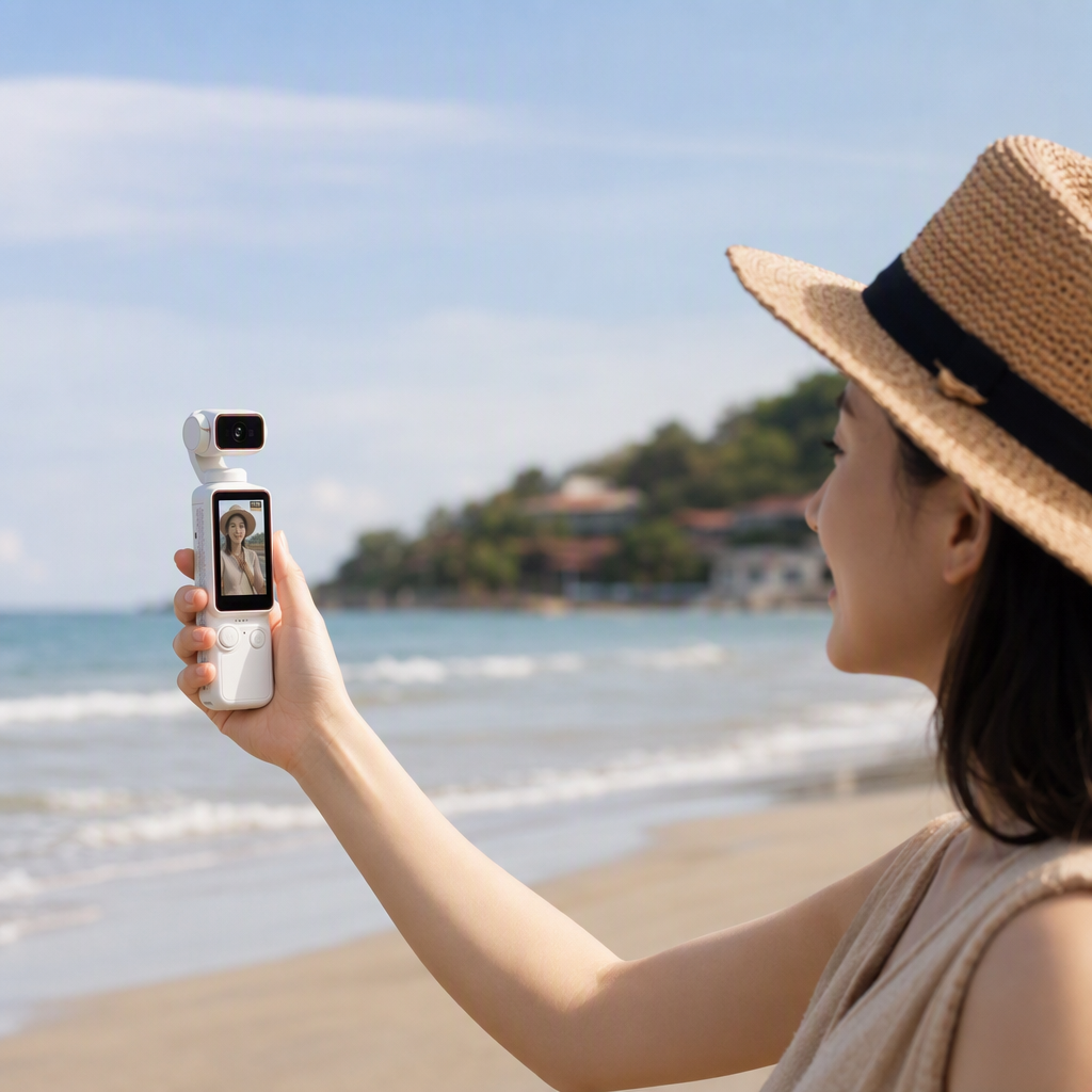 The three-color portable pocket camera set comes with a packaging box and a charging cable, making it a lightweight and portable shooting tool details Picture