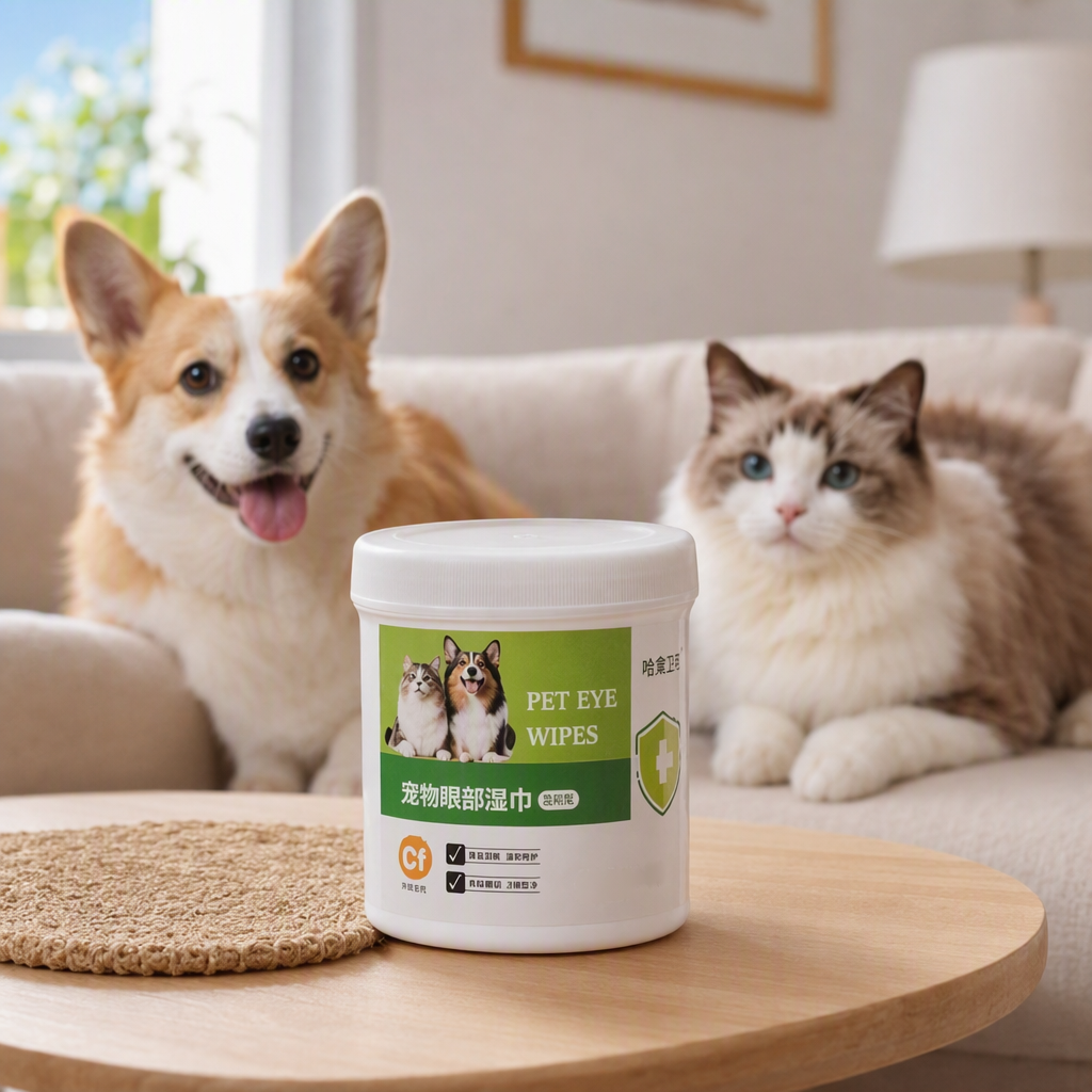 Pet eye wipes, white cans, pet care wipes, pet-specific cleaning, wet and sharp pet eye care wipes, pet supplies, pet cleaning wipes, pet eye care wipes, pet wet wipes, pet care supplies details Picture