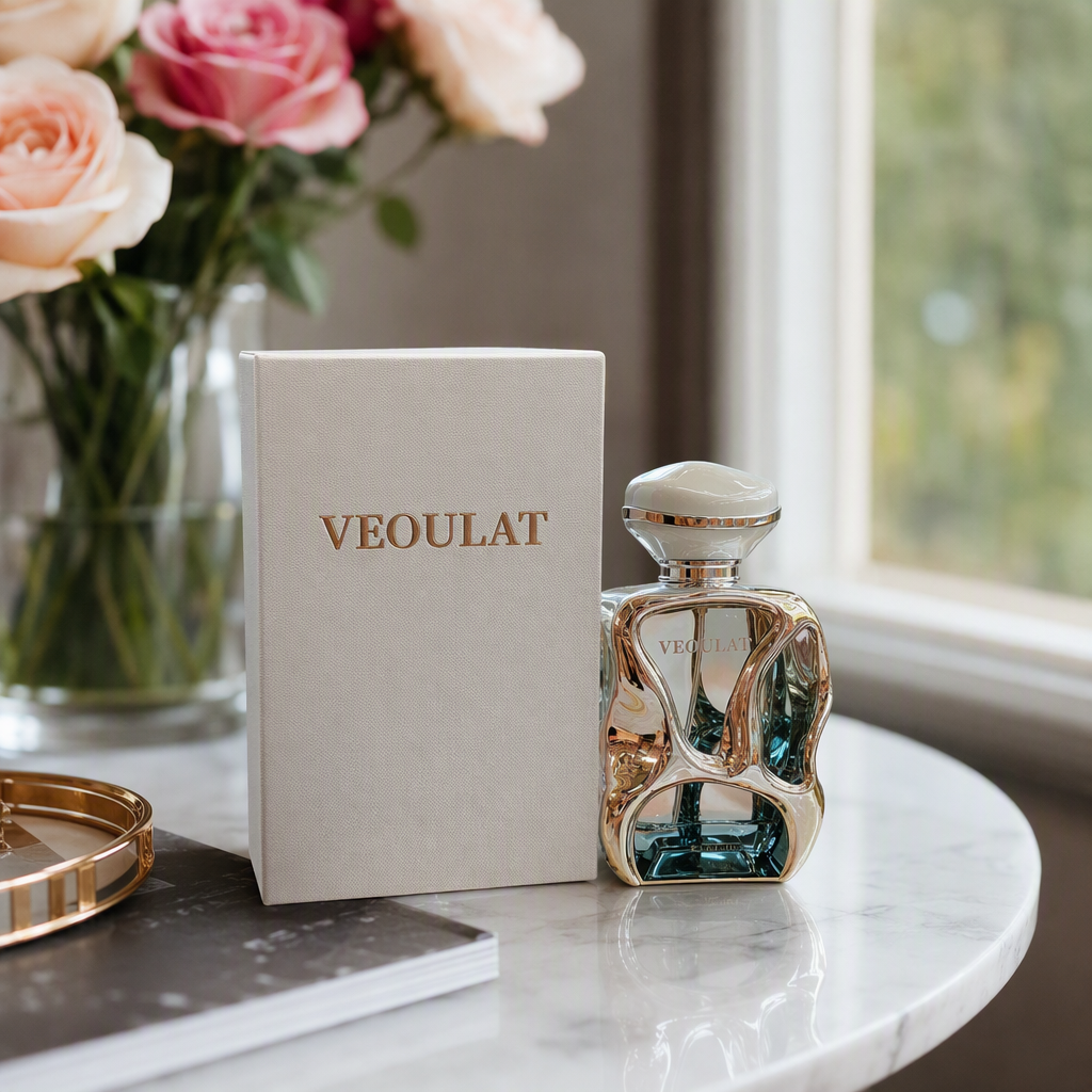 The silver streamlined bottle of the women's perfume has a long-lasting, delicate and charming aroma details Picture