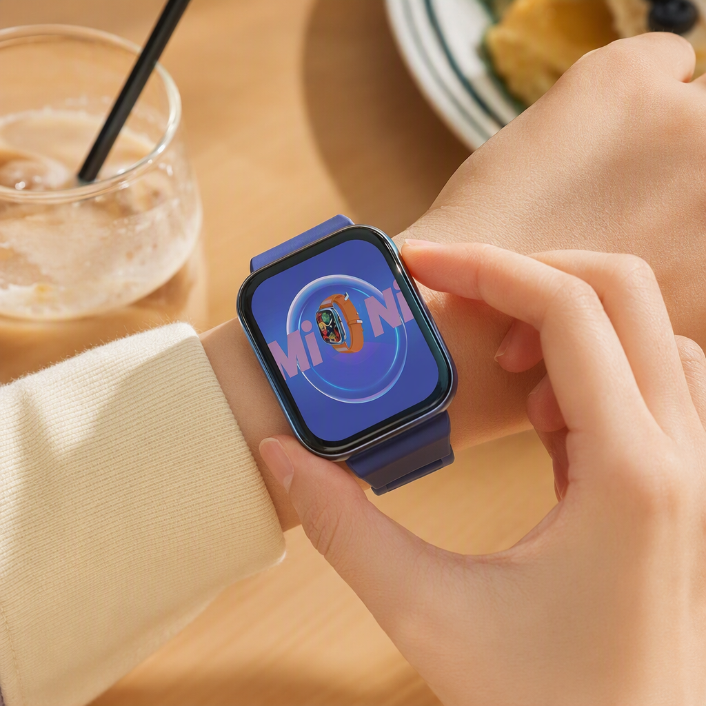 Orange sports silicone watch smartwatch details Picture