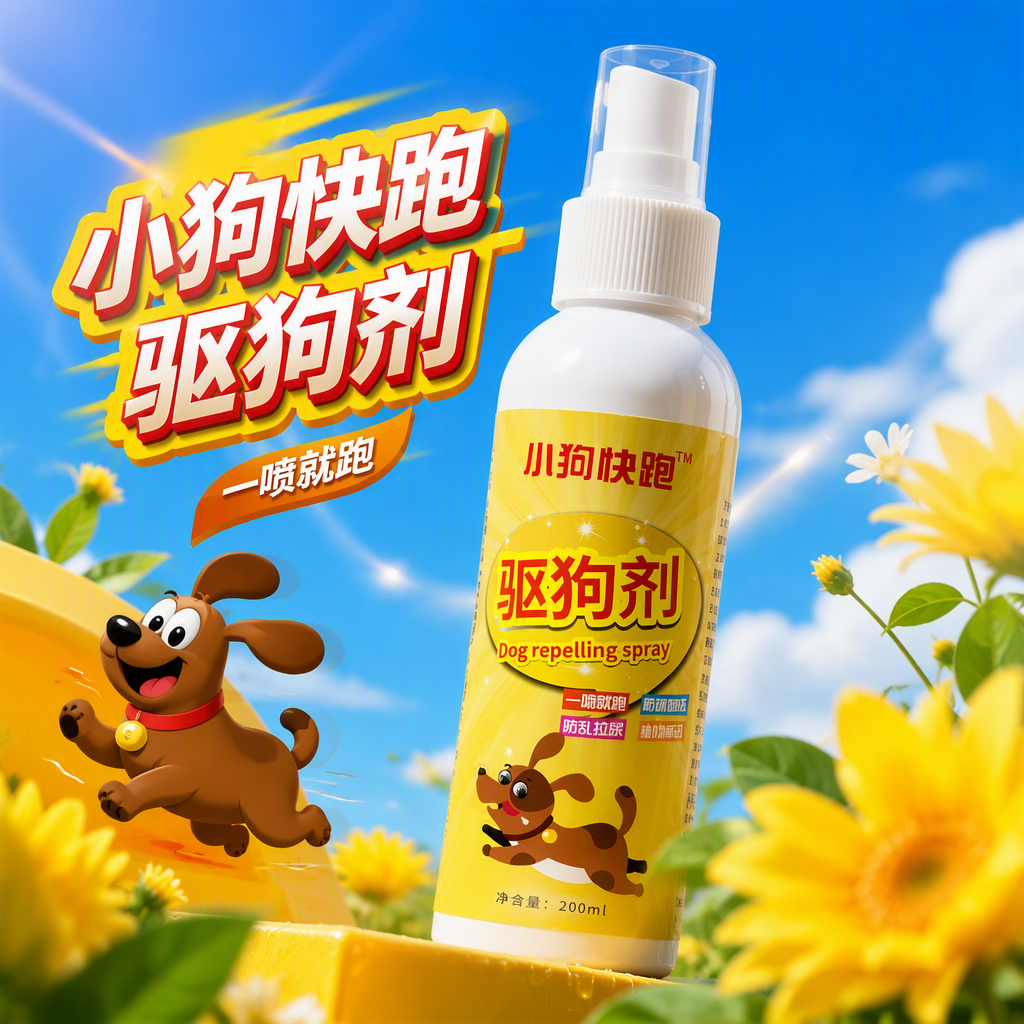 Pet repelling spray bottle, white anti-dog disturbance pet dog repellent, portable dog repellent for home and outdoor use Specification image