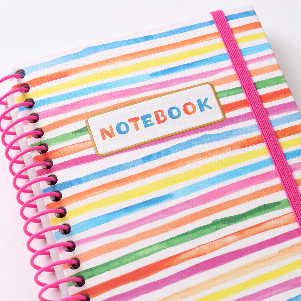 Colorful spiral binding notebook, student notebook, creative hand-held notebook, office notebook, student style Application Scenario