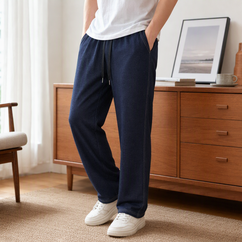 Tencel women's 9-inch slimming jeans, dark blue skinny pants, casual and versatile, trendy new product recommendation details Picture