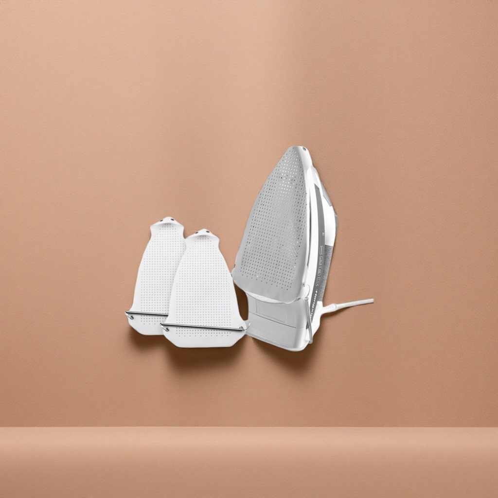 Plancha de vapor blanco conjunto inferior dos piezas de repuesto con agujeros placa inferior de metal hebilla simple y duradera aplicable múltiples herramientas de planchado para el hogar Specification image