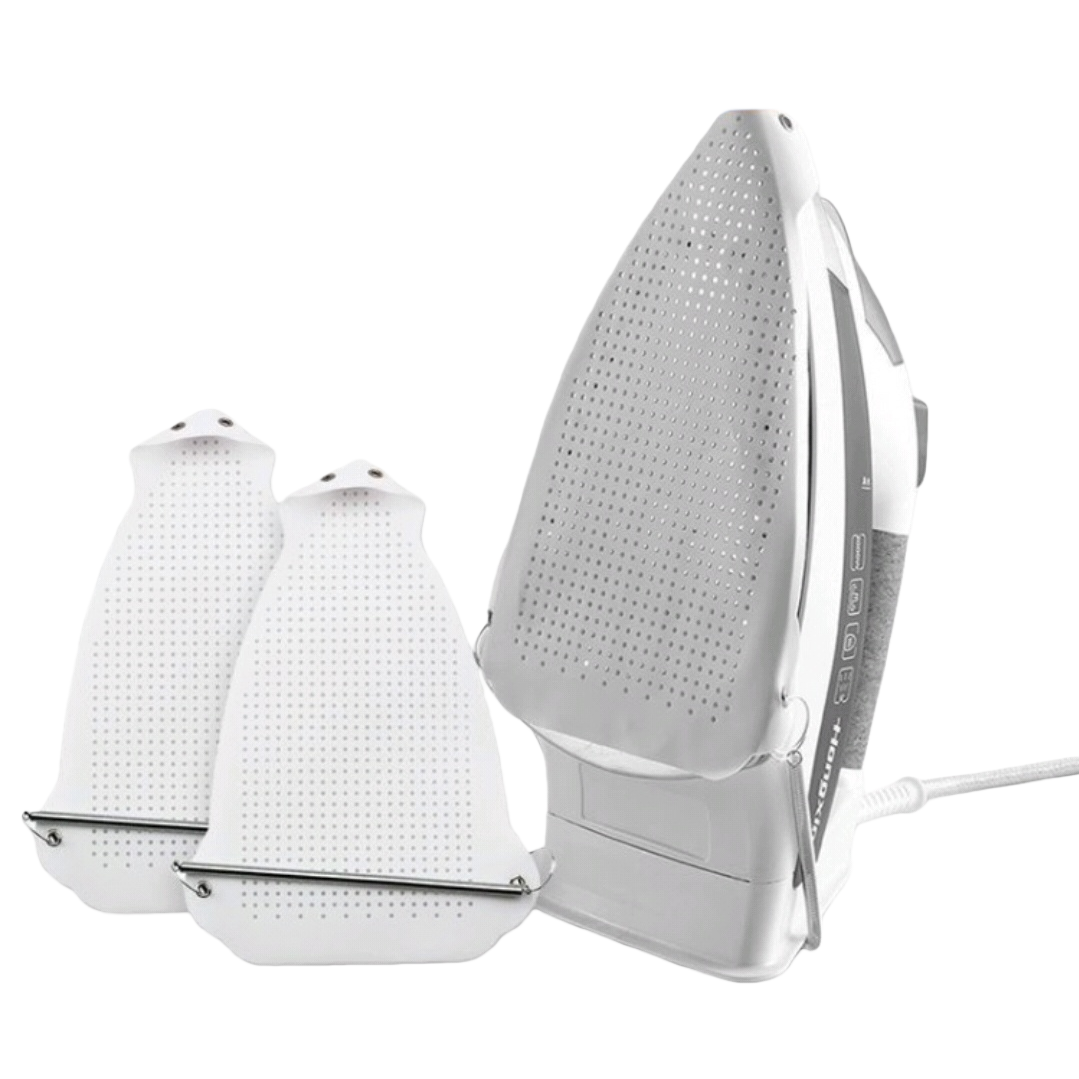 Plancha de vapor blanco conjunto inferior dos piezas de repuesto con agujeros placa inferior de metal hebilla simple y duradera aplicable múltiples herramientas de planchado para el hogar Item Picture